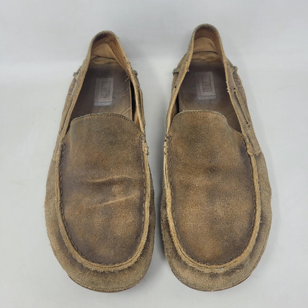 Ariat Shoes Men 10.5 Brown Slip On Loafers Distressed Suede Advanced Cushioning - Picture 7 of 12